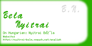 bela nyitrai business card